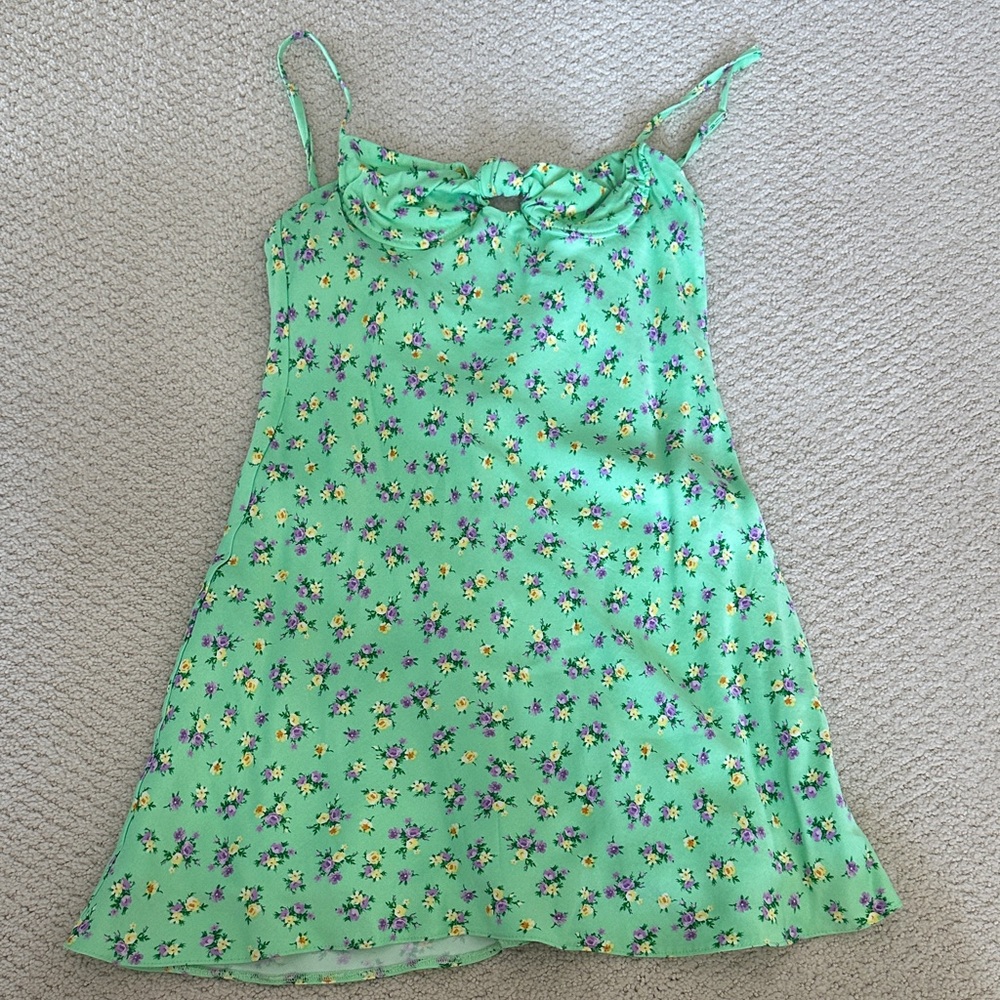 Zara Mint Green Floral Dress